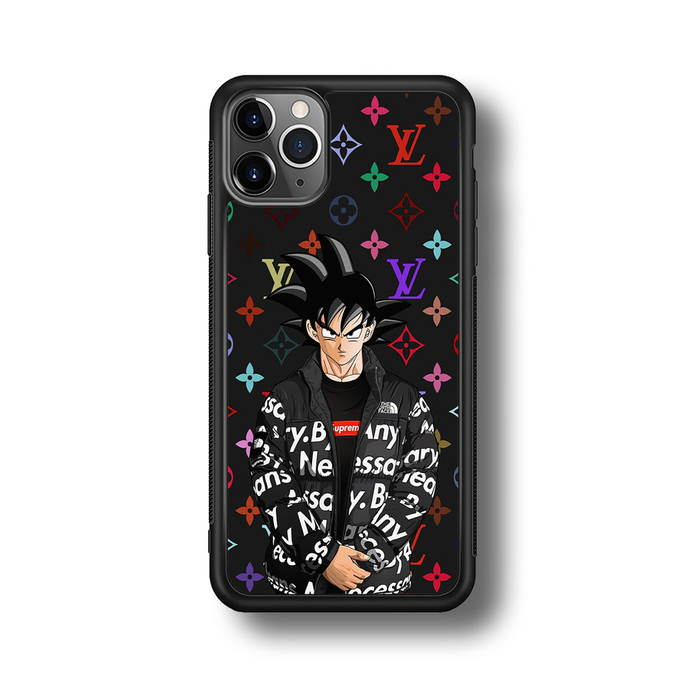 Louis Vuitton Goku Hypebeast iPhone 11 Pro Case-Rubber Black (2D Case)-Oxvistore