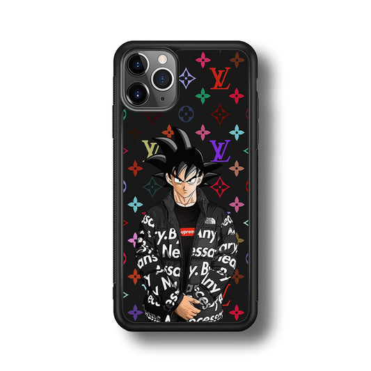 Louis Vuitton Goku Hypebeast iPhone 11 Pro Max Case-Rubber Black (2D Case)-Oxvistore