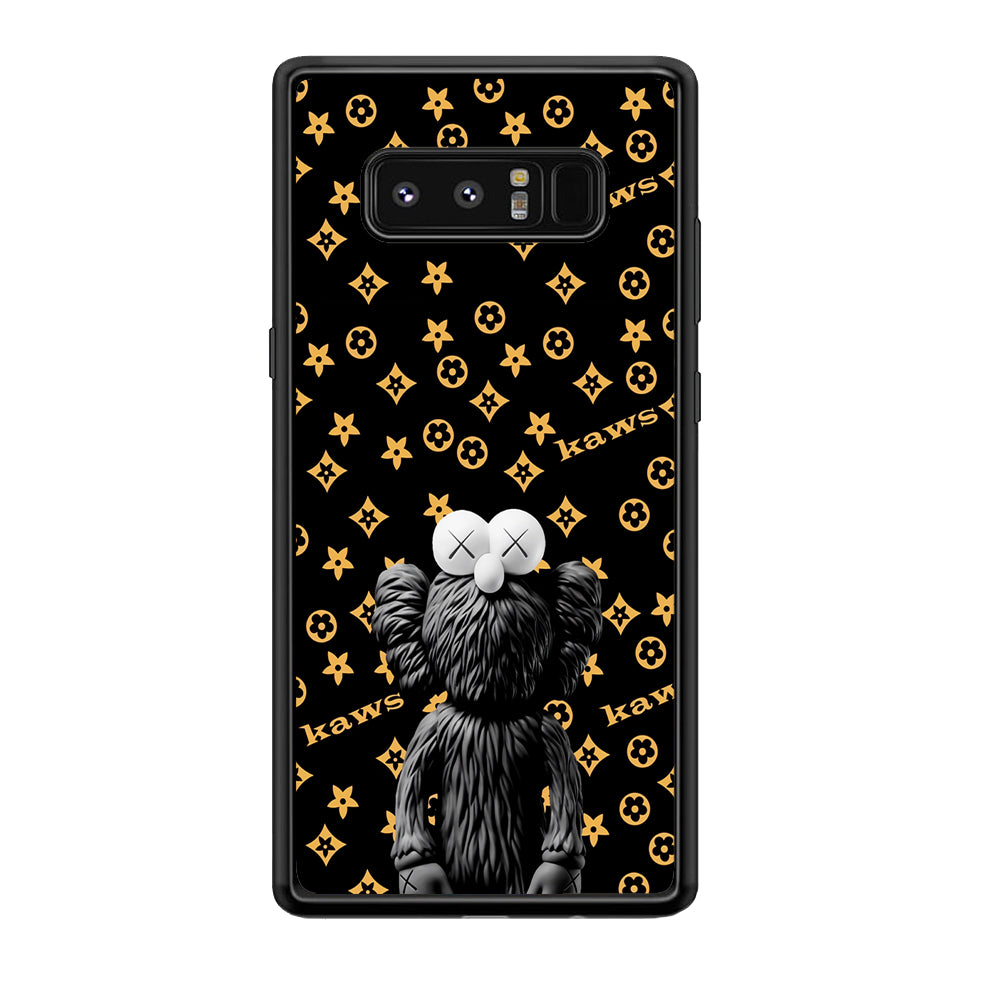 Louis Vuitton X Kaws Black Background Samsung Galaxy Note 8 Case-Rubber Black (2D Case)-Oxvistore