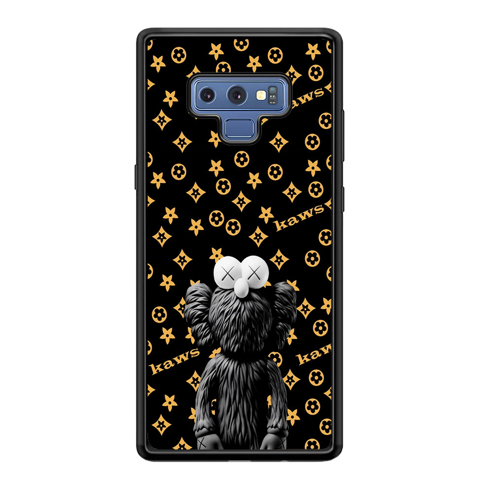 Louis Vuitton X Kaws Black Background Samsung Galaxy Note 9 Case-Rubber Black (2D Case)-Oxvistore