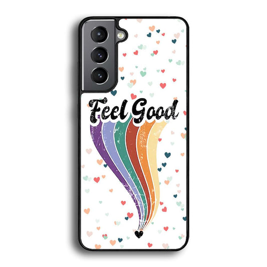 Love Feel Good Samsung Galaxy S24 Plus Case-Rubber Black (2D Case)-Oxvistore