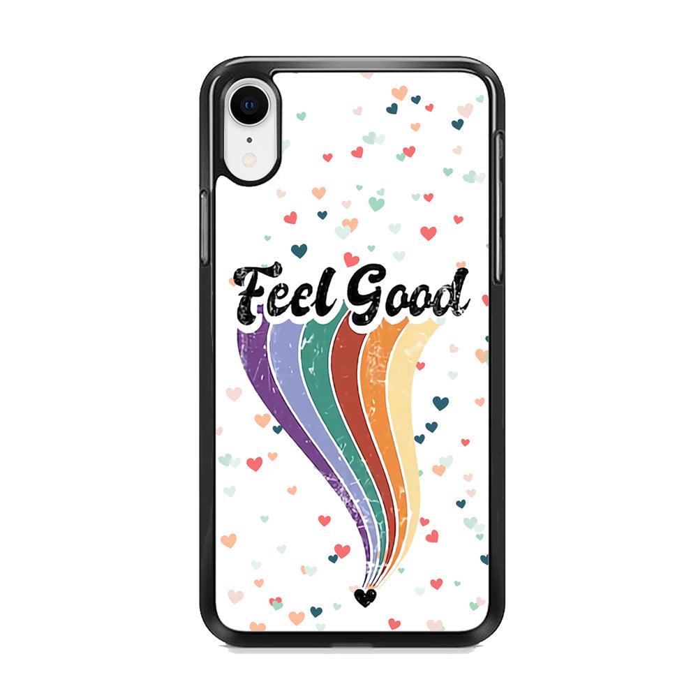 Love Feel Good iPhone XR Case-Rubber Black (2D Case)-Oxvistore