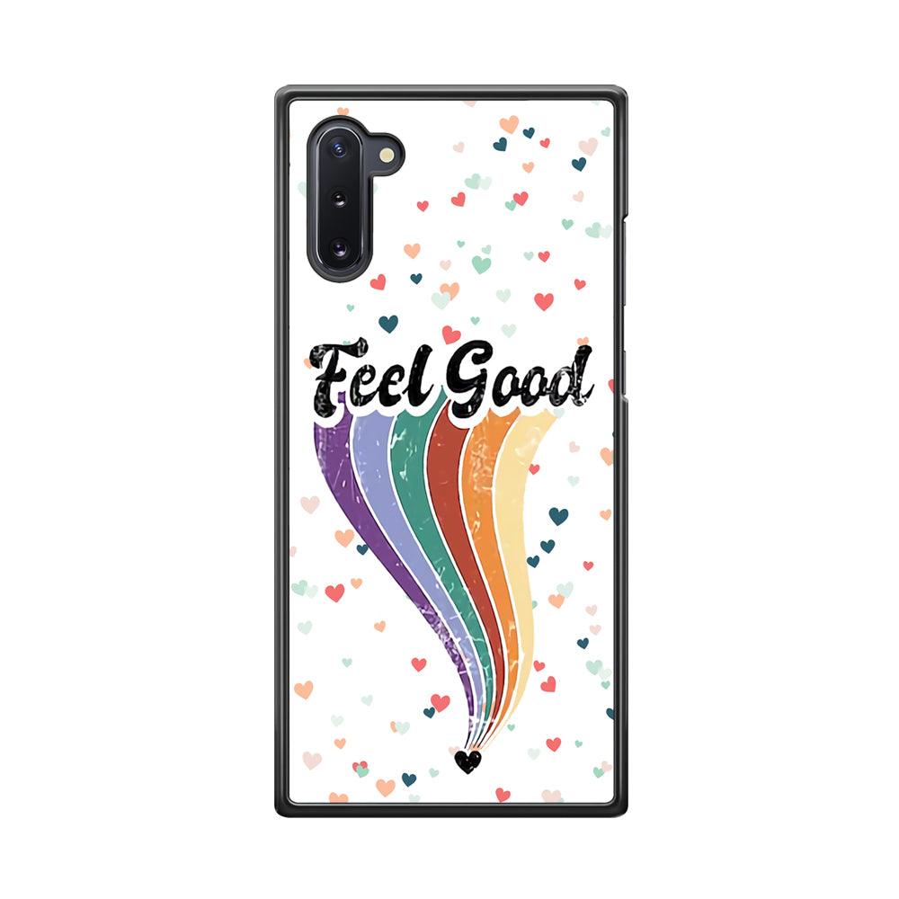 Love Feel Good Samsung Galaxy Note 10 Case-Rubber Black (2D Case)-Oxvistore
