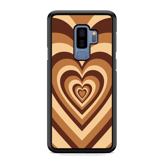 Love Wave Brown Samsung Galaxy S9 Plus Case-Rubber Black (2D Case)-Oxvistore