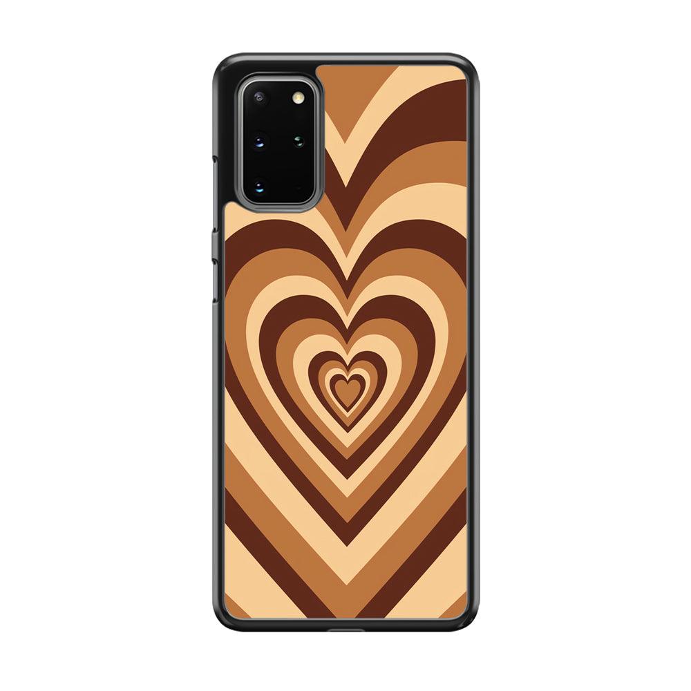 Love Wave Brown Samsung Galaxy S20 Plus Case-Rubber Black (2D Case)-Oxvistore