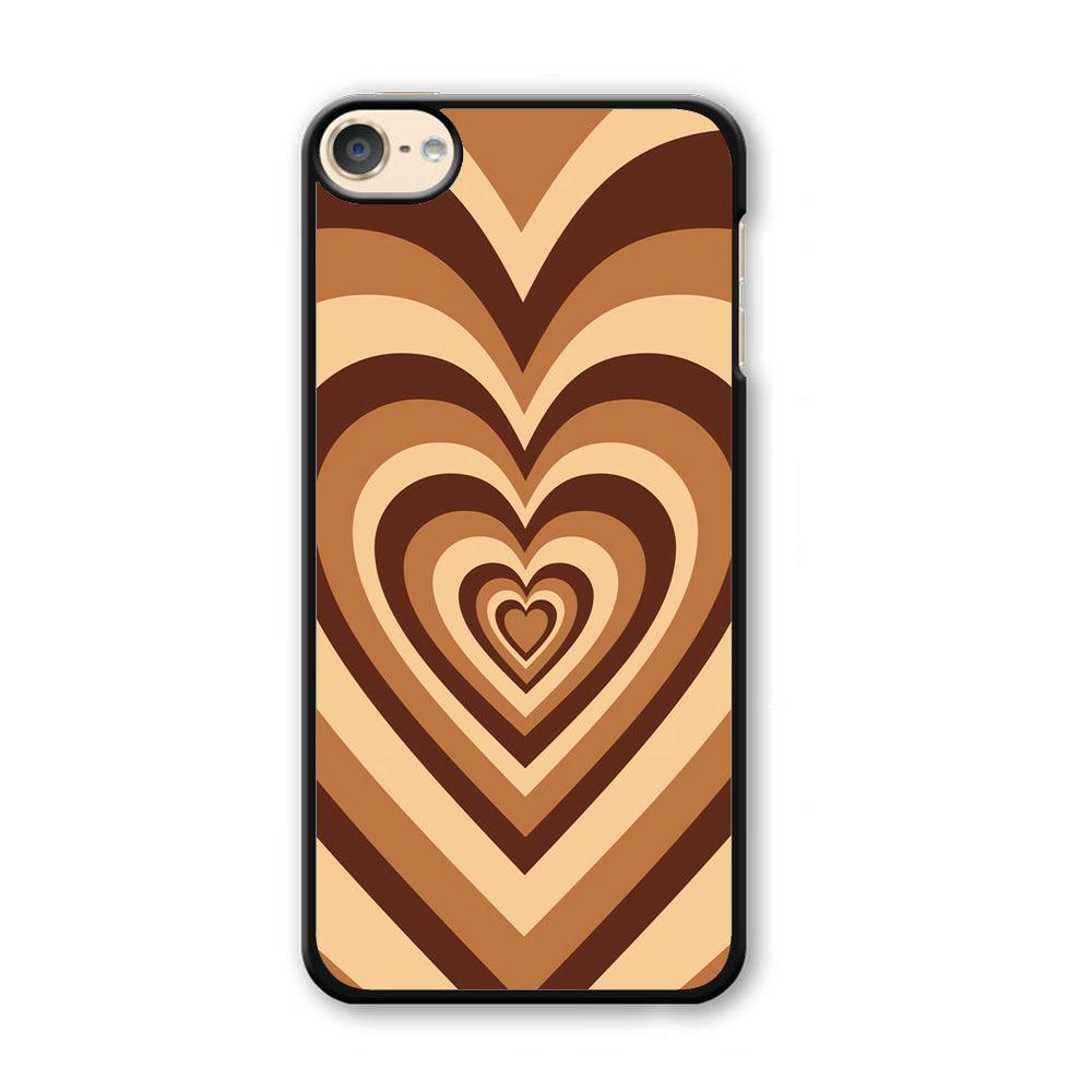 Love Wave Brown iPod Touch 6 Case-Plastic Black (2D Case)-Oxvistore