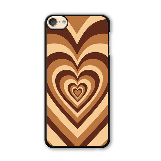 Love Wave Brown iPod Touch 6 Case-Plastic Black (2D Case)-Oxvistore