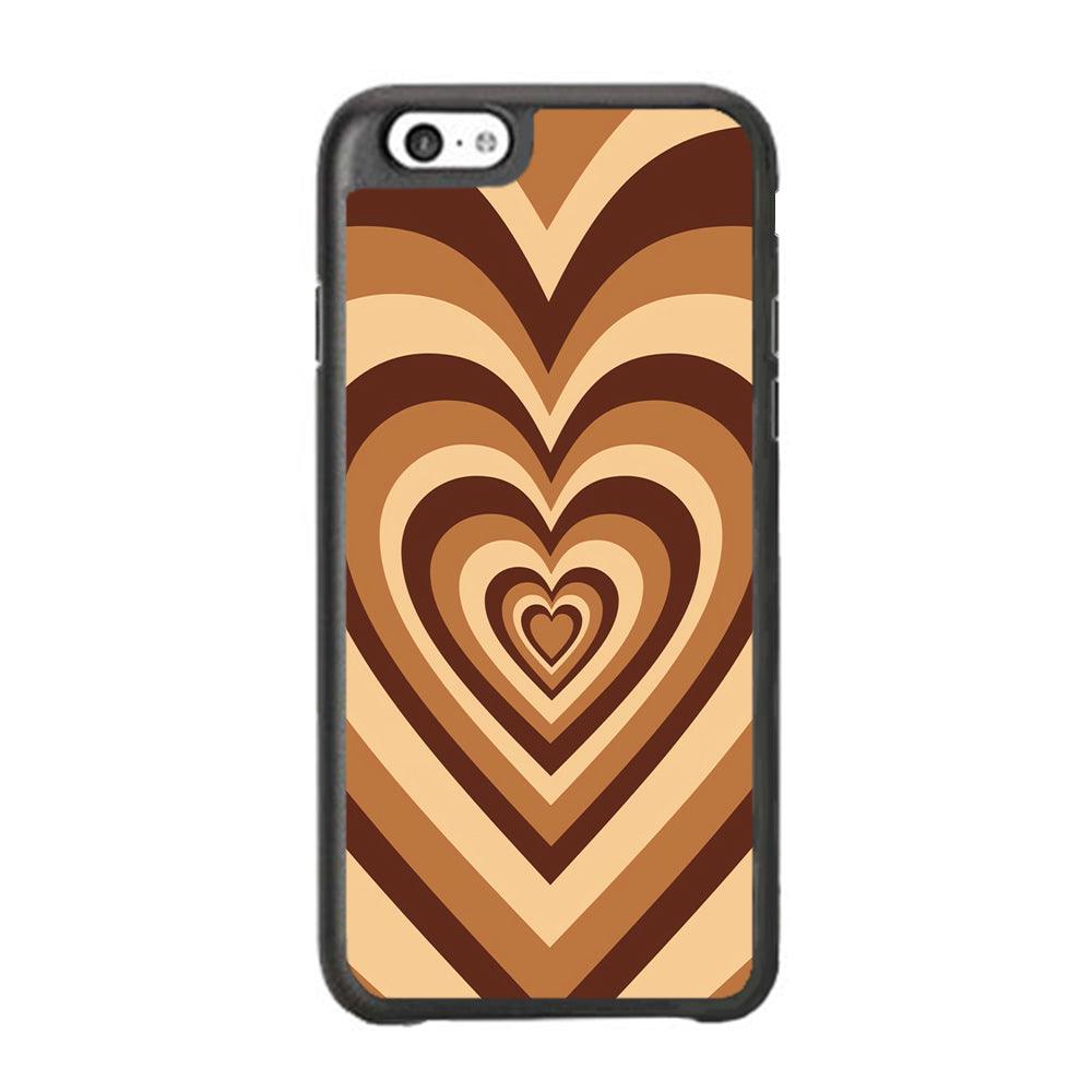Love Wave Brown iPhone 6 Plus | 6s Plus Case-Rubber Black (2D Case)-Oxvistore