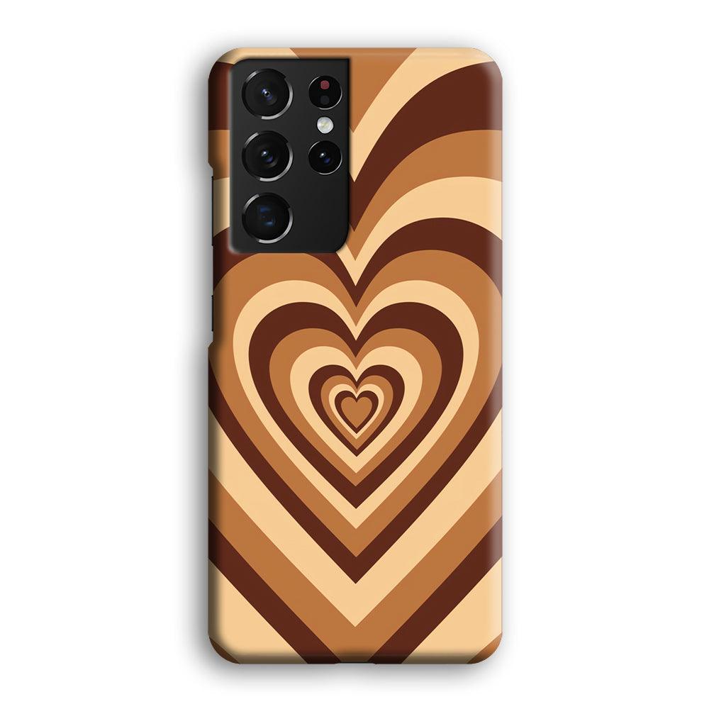 Love Wave Brown Samsung Galaxy S21 Ultra Case-Oxvistore