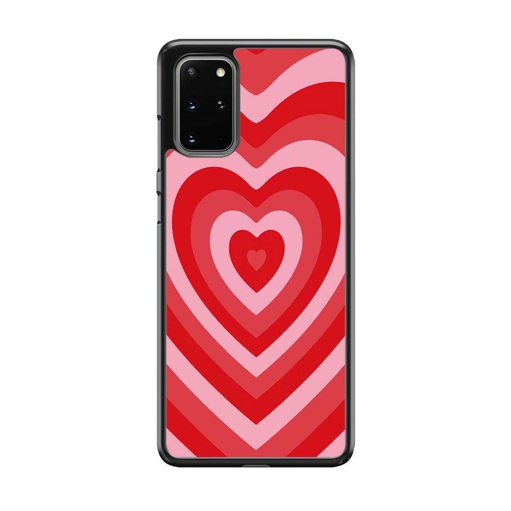 Love Wave Red Samsung Galaxy S20 Plus Case-Rubber White (2D Case)-Oxvistore
