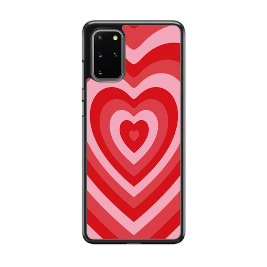 Love Wave Red Samsung Galaxy S20 Plus Case-Rubber White (2D Case)-Oxvistore