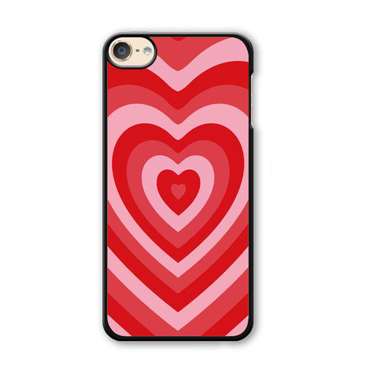 Love Wave Red iPod Touch 6 Case-Plastic White (2D Case)-Oxvistore