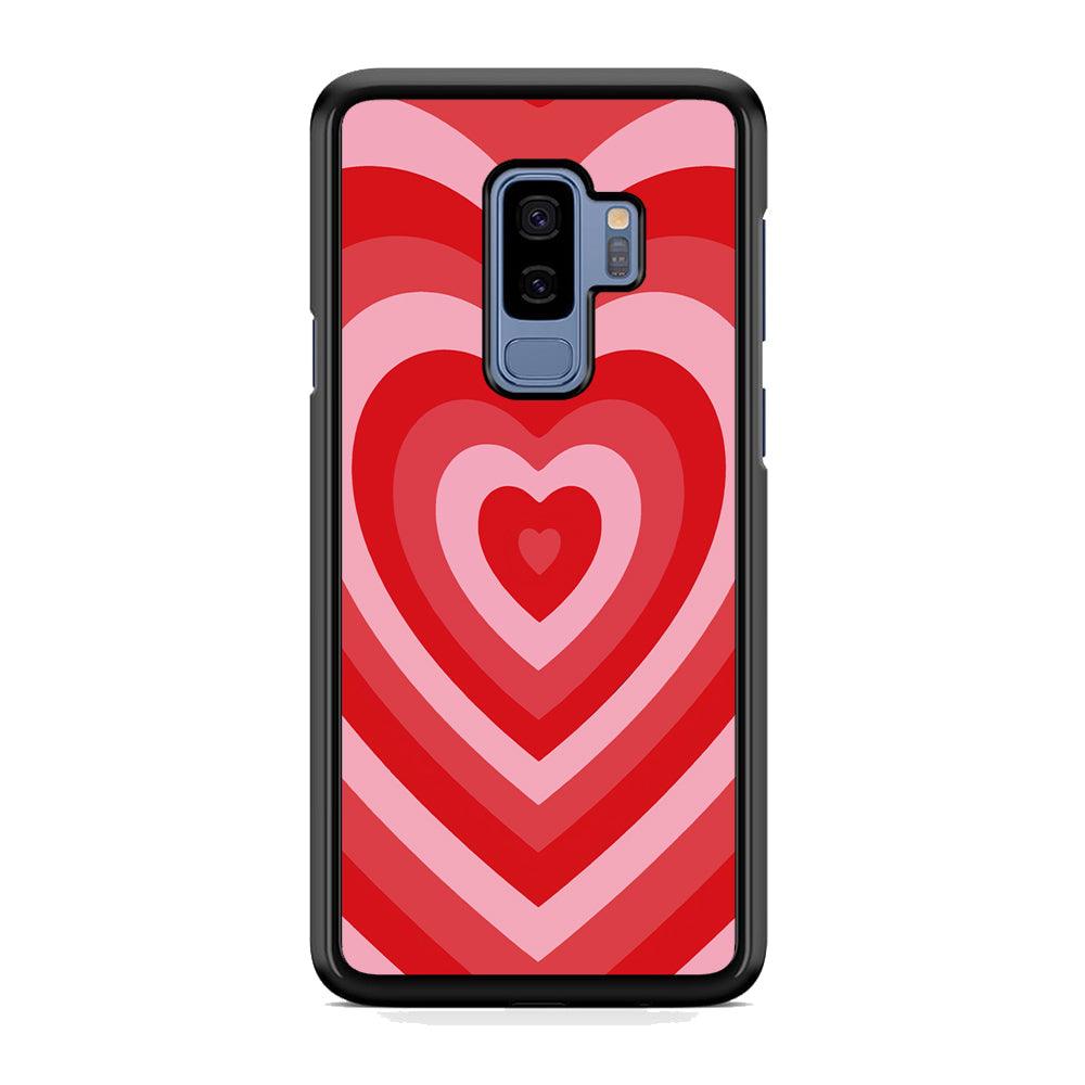 Love Wave Red Samsung Galaxy S9 Plus Case-Rubber Black (2D Case)-Oxvistore