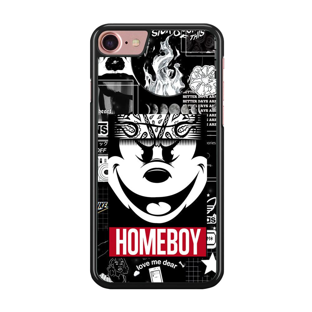 Lovely Homeboy iPhone 7 Case-Rubber Black (2D Case)-Oxvistore
