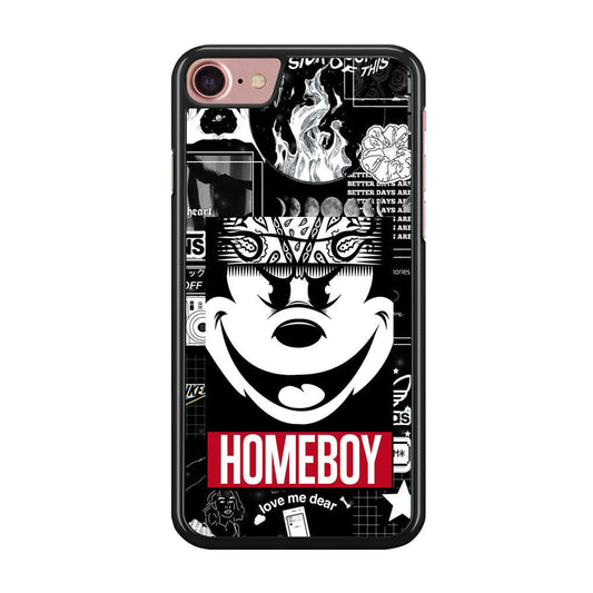 Lovely Homeboy iPhone 7 Case-Rubber Black (2D Case)-Oxvistore