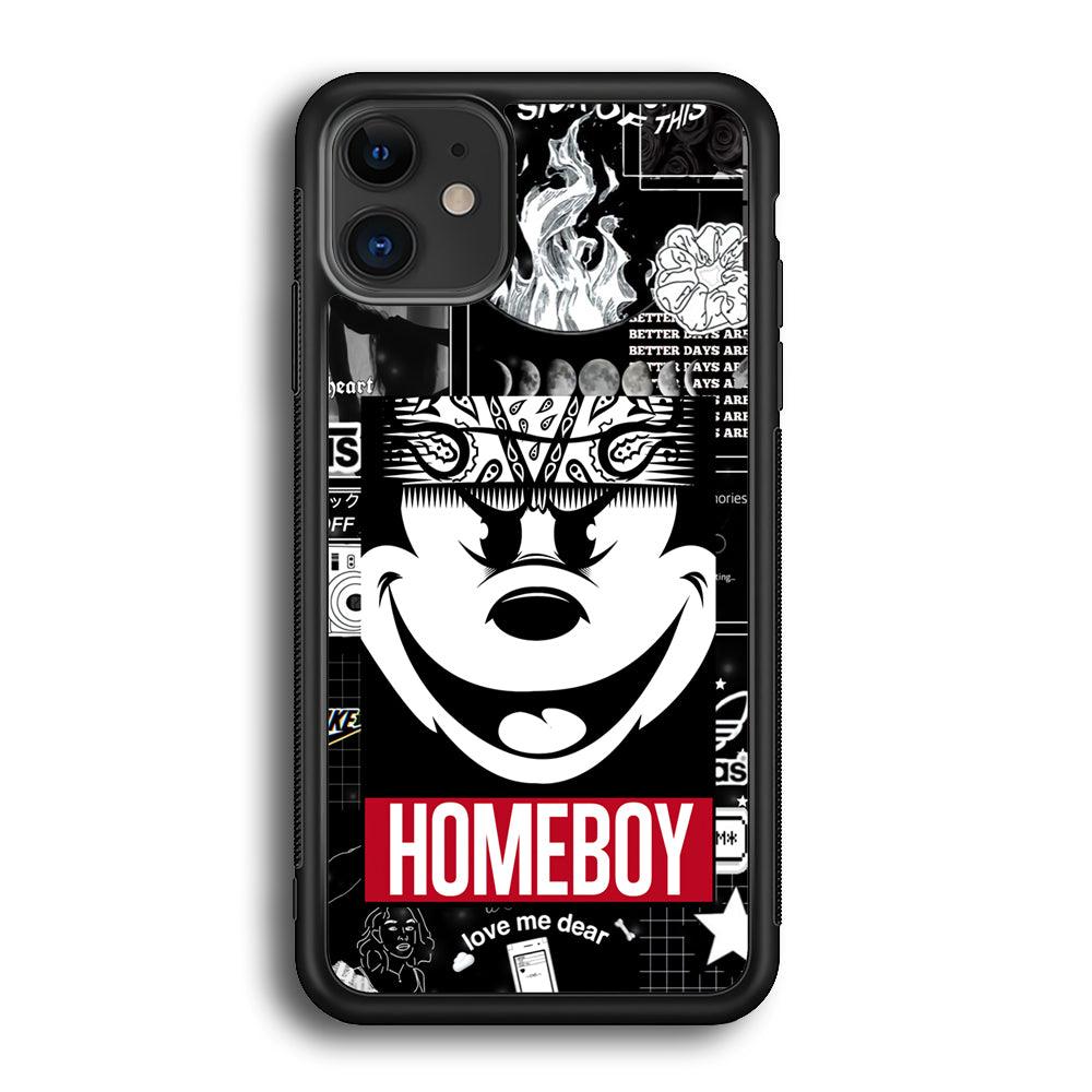 Lovely Homeboy iPhone 11 Case-Rubber White (2D Case)-Oxvistore