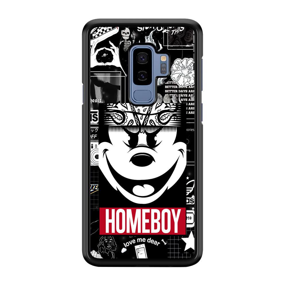 Lovely Homeboy Samsung Galaxy S9 Plus Case-Rubber Black (2D Case)-Oxvistore