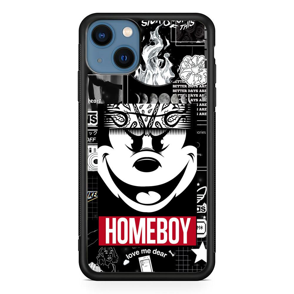 Lovely Homeboy iPhone 14 Case-Rubber White (2D Case)-Oxvistore