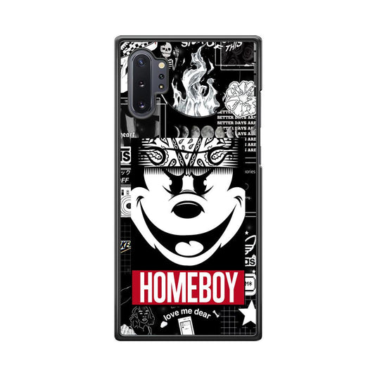 Lovely Homeboy Samsung Galaxy Note 10 Plus Case-Rubber White (2D Case)-Oxvistore