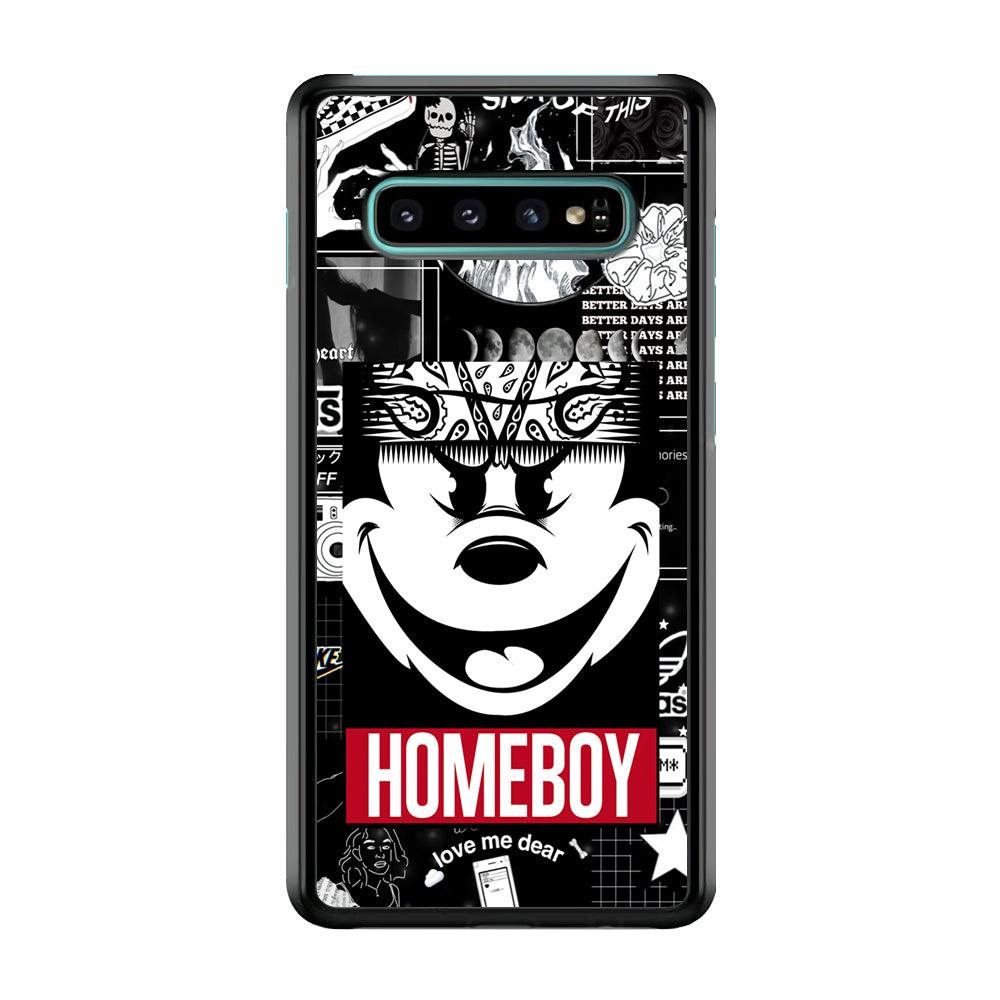 Lovely Homeboy Samsung Galaxy S10 Case-Rubber Black (2D Case)-Oxvistore