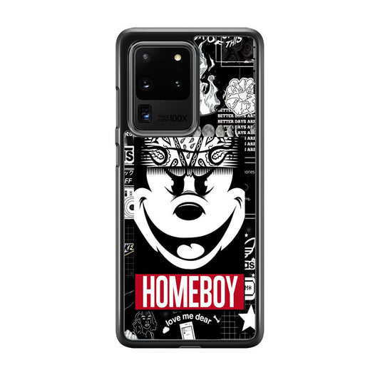 Lovely Homeboy Samsung Galaxy S20 Ultra Case-Rubber White (2D Case)-Oxvistore