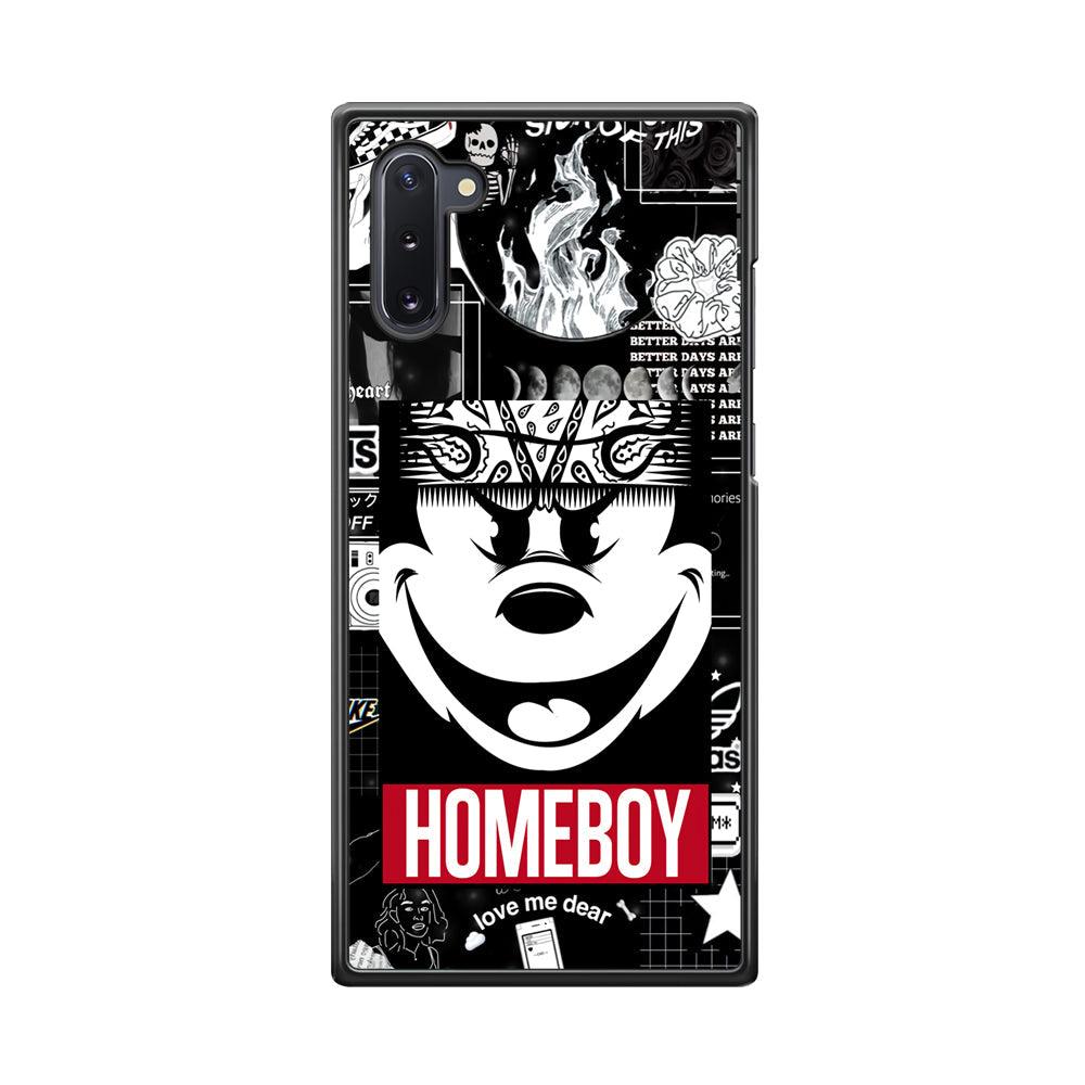 Lovely Homeboy Samsung Galaxy Note 10 Case-Rubber White (2D Case)-Oxvistore