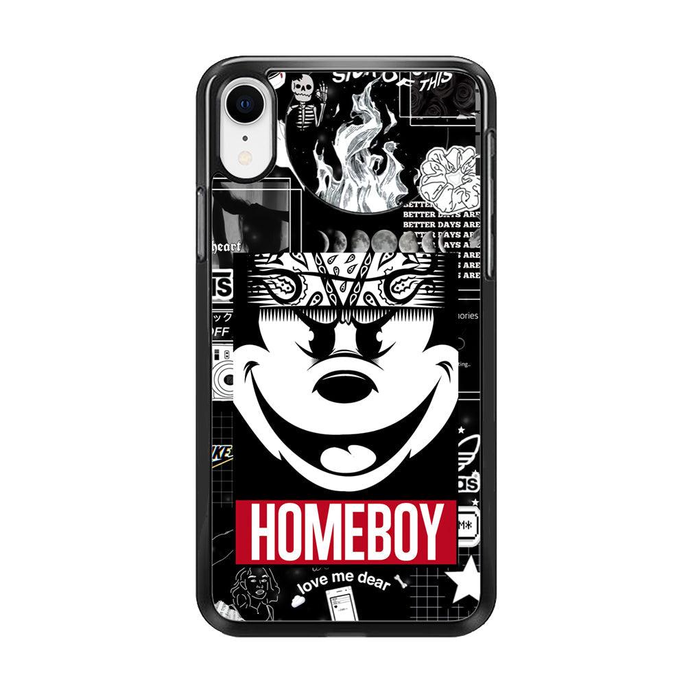 Lovely Homeboy iPhone XR Case-Rubber Black (2D Case)-Oxvistore