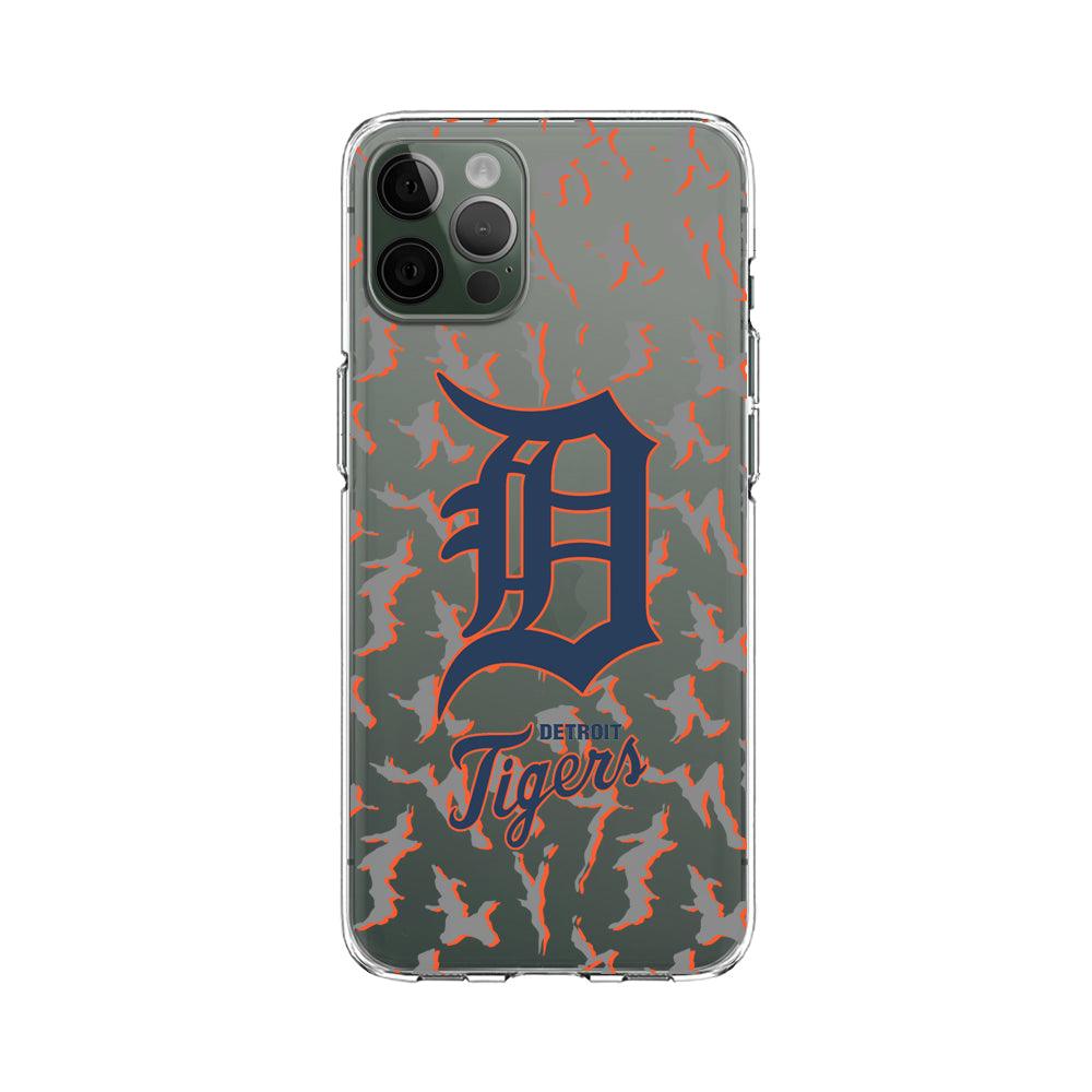 MLB Detroit Tigers Glowing Ashes Clear Soft Case-Oxvistore