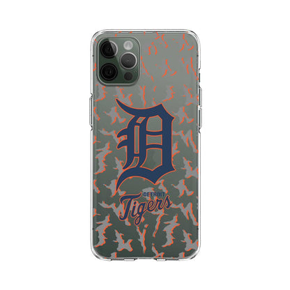 MLB Detroit Tigers Glowing Ashes Clear Soft Case-Oxvistore