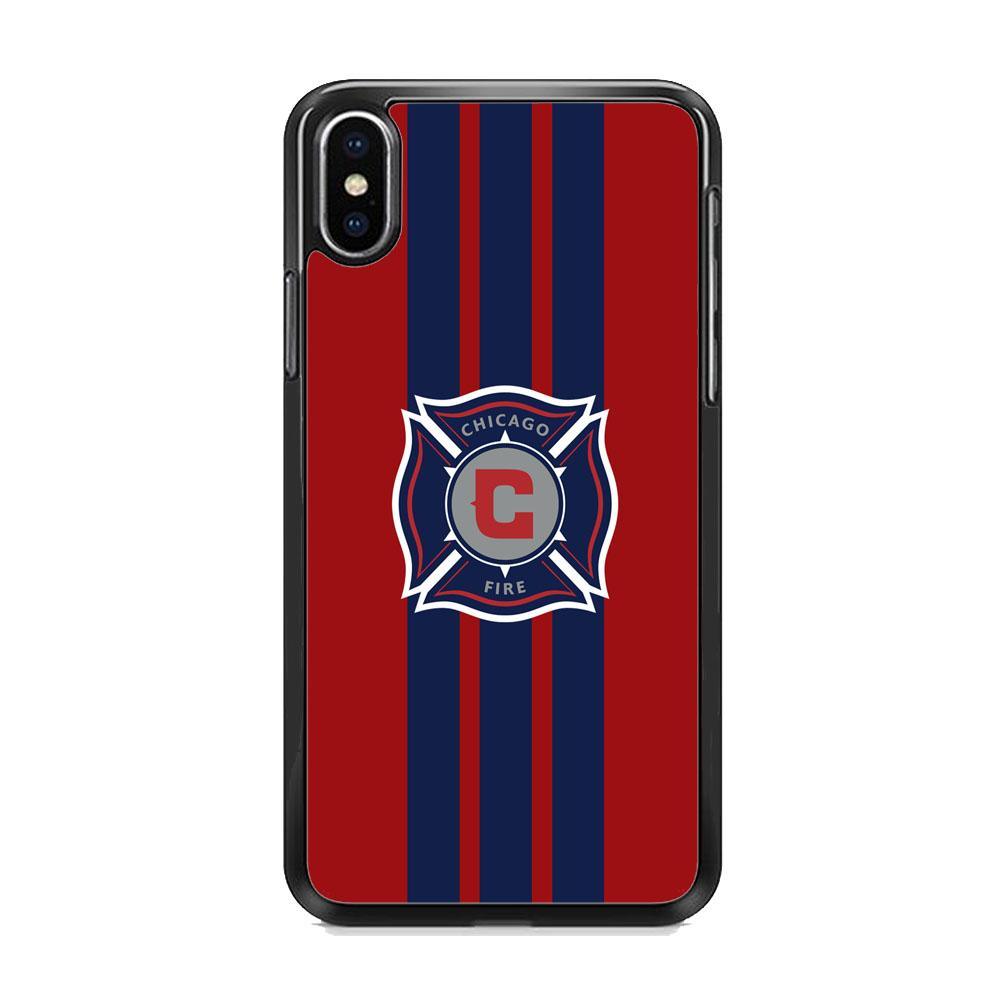 MLS Chicago Fire Stripe iPhone XS Case-Oxvistore