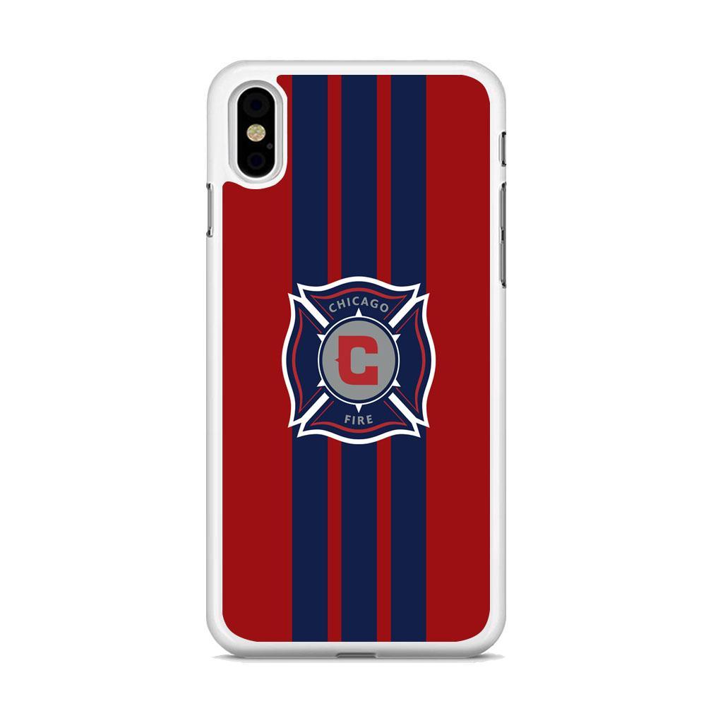 MLS Chicago Fire Stripe iPhone XS Case-Oxvistore