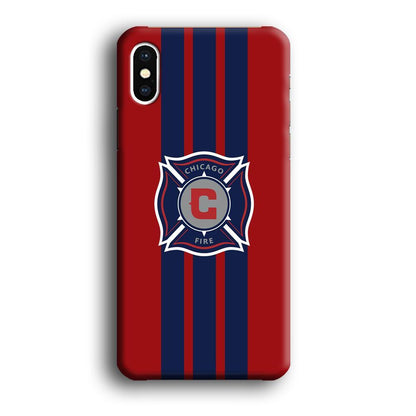 MLS Chicago Fire Stripe iPhone XS Case-Oxvistore