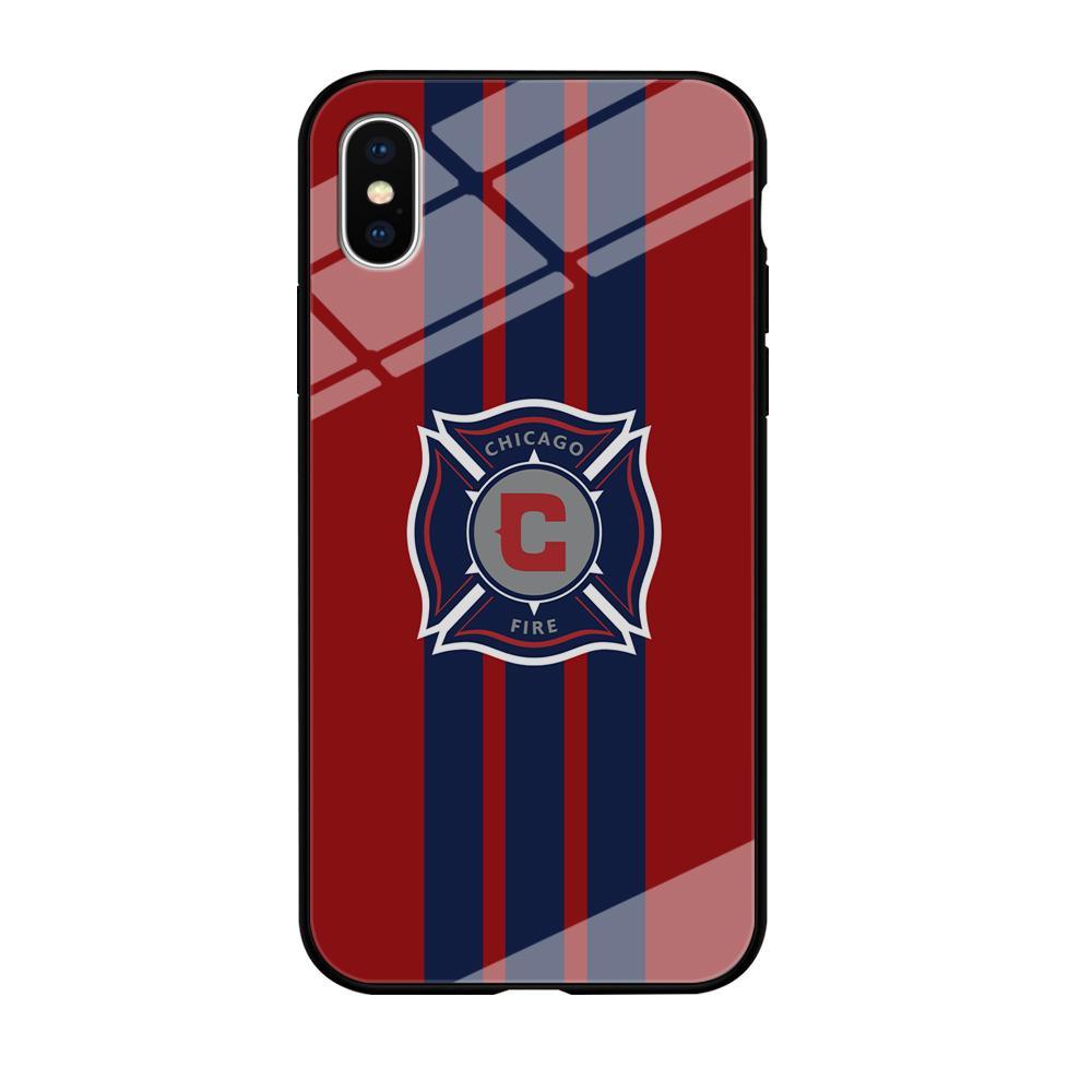 MLS Chicago Fire Stripe iPhone XS Case-Oxvistore