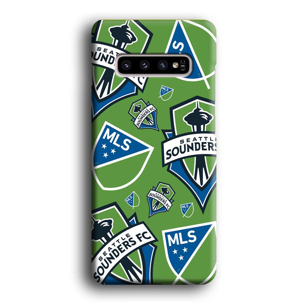 MLS Seatlle Sounders Emblem Kit Samsung Galaxy S10 Case-Oxvistore