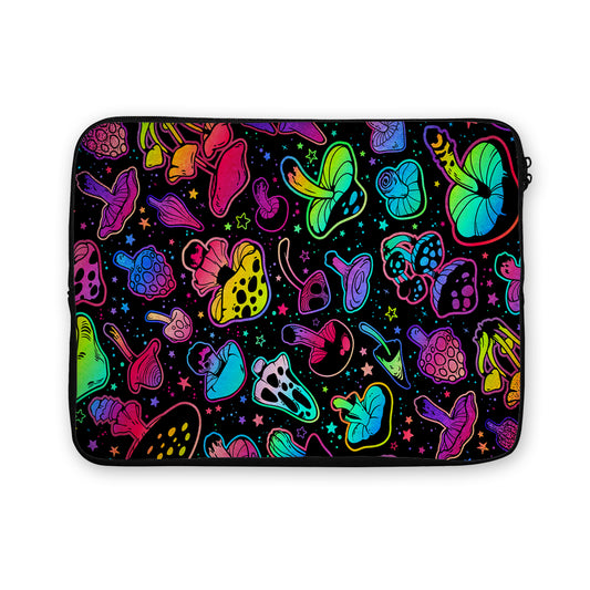 Magic Mushrooms Trippy Laptop Sleeve Protective Cover