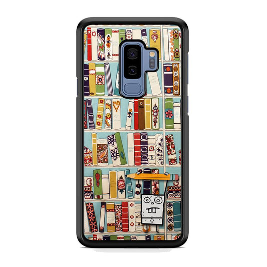 Magic Paper on Bookshelf Samsung Galaxy S9 Plus Case-Rubber White (2D Case)-Oxvistore