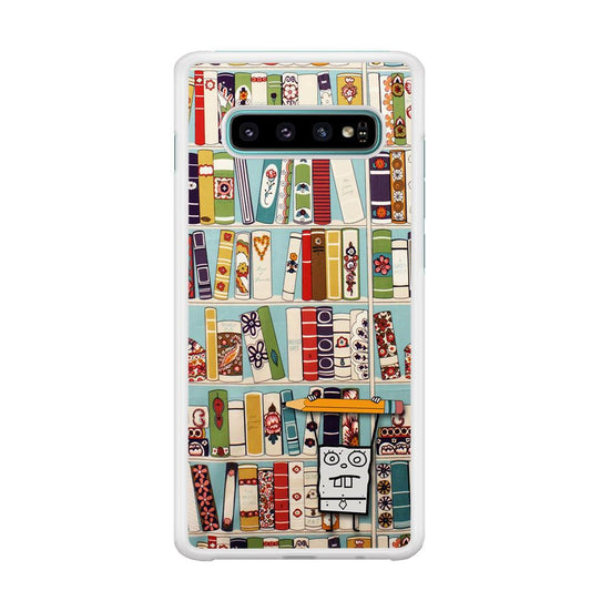 Magic Paper on Bookshelf Samsung Galaxy S10 Case-Oxvistore