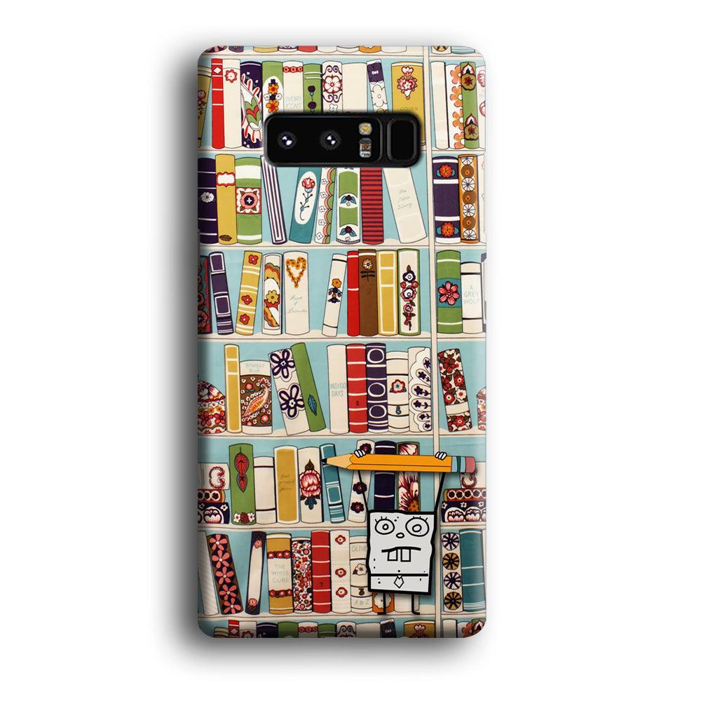 Magic Paper on Bookshelf Samsung Galaxy Note 8 Case-Oxvistore