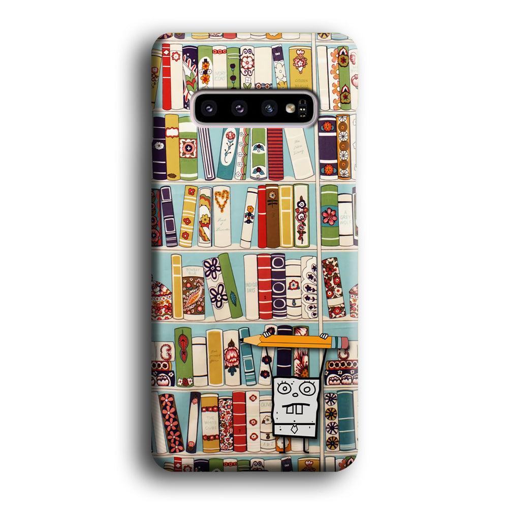 Magic Paper on Bookshelf Samsung Galaxy S10 Plus Case-Oxvistore