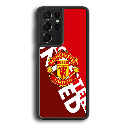 Manchester United Grip The Spirit Samsung Galaxy S21 Ultra Case-Rubber Black (2D Case)-Oxvistore