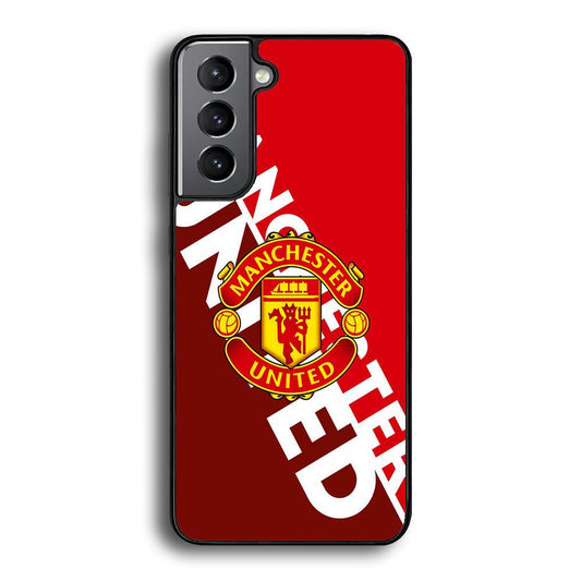 Manchester United Grip The Spirit Samsung Galaxy S21 Plus Case-Rubber Black (2D Case)-Oxvistore