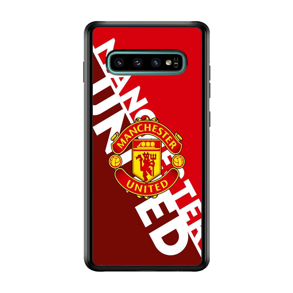 Manchester United Grip The Spirit Samsung Galaxy S10 Case-Rubber Black (2D Case)-Oxvistore