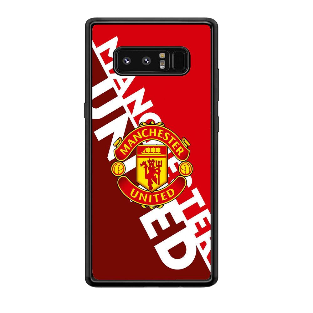 Manchester United Grip The Spirit Samsung Galaxy Note 8 Case-Rubber Black (2D Case)-Oxvistore