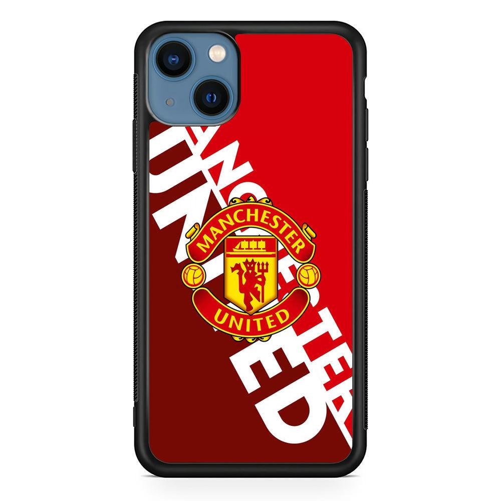 Manchester United Grip The Spirit iPhone 15 Case-Rubber Black (2D Case)-Oxvistore