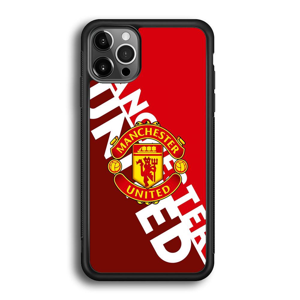 Manchester United Grip The Spirit iPhone 12 Pro Case-Rubber Black (2D Case)-Oxvistore