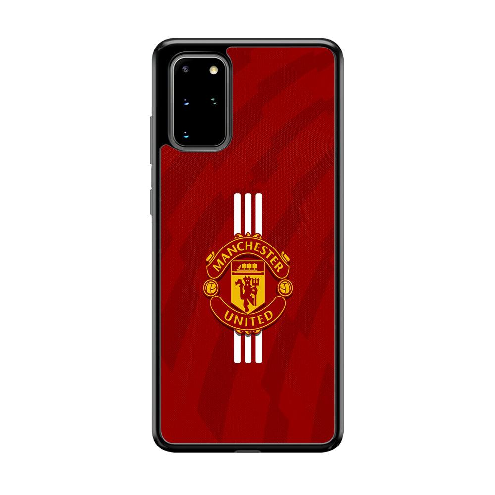 Manchester United Twister of The Devil Samsung Galaxy S20 Plus Case-Rubber Black (2D Case)-Oxvistore