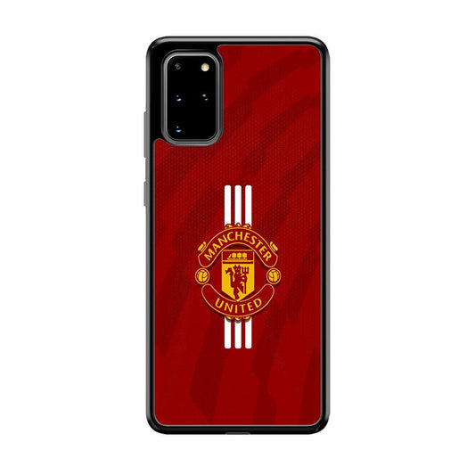 Manchester United Twister of The Devil Samsung Galaxy S20 Plus Case-Rubber Black (2D Case)-Oxvistore