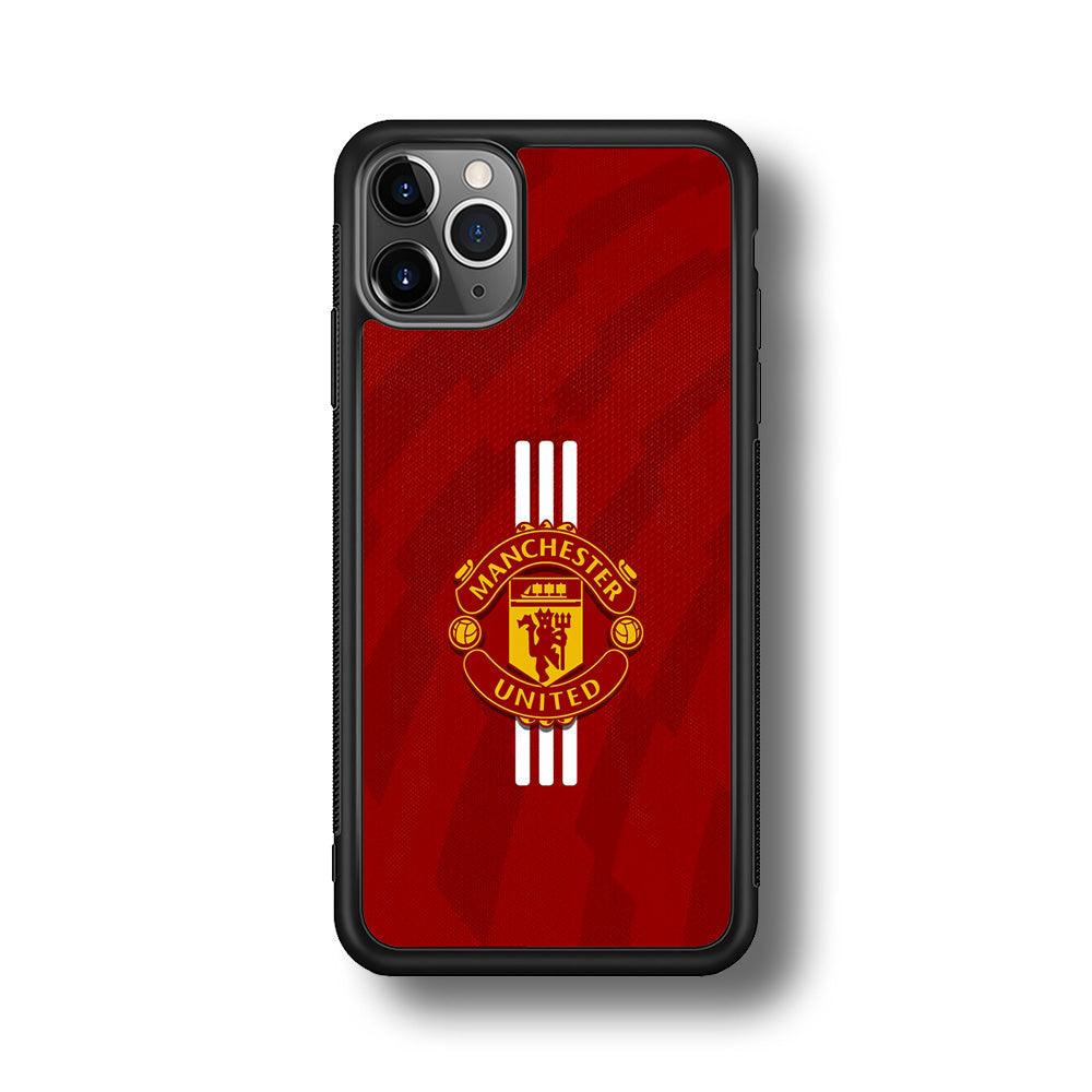 Manchester United Twister of The Devil iPhone 11 Pro Max Case-Rubber Black (2D Case)-Oxvistore