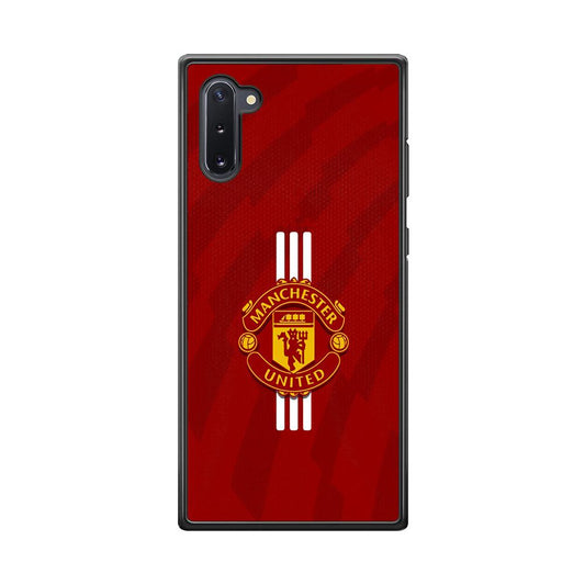 Manchester United Twister of The Devil Samsung Galaxy Note 10 Case-Rubber Black (2D Case)-Oxvistore