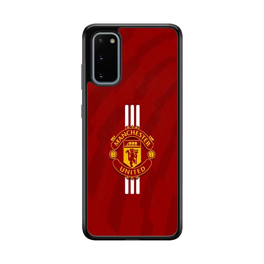Manchester United Twister of The Devil Samsung Galaxy S20 Case-Rubber Black (2D Case)-Oxvistore